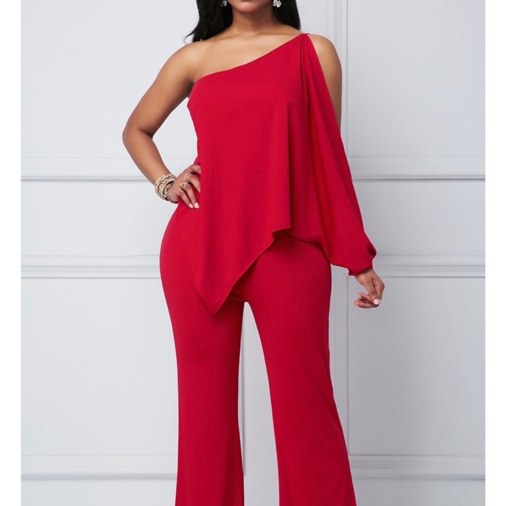 Women one shoulder Jumpsuit